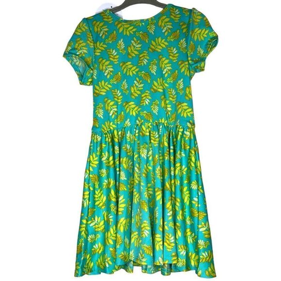 NEW Dot Dot Smile Gold Ferns Green Floral Cap Sleeve Dress 2T - Picture 6 of 7